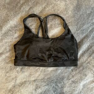 Black Camouflage Sports Bra